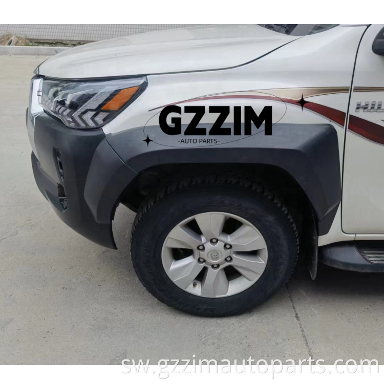 Sehemu za plastiki gurudumu arch fender flares matope mudguards mfukoni mtindo wa Hilux 2023 gr mtindo